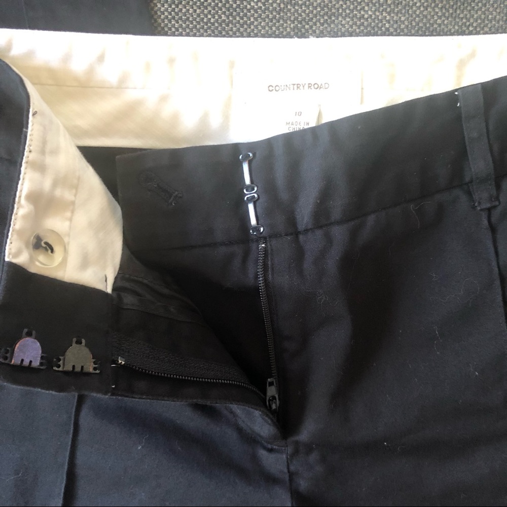 Country Road black straight leg pants/trousers size 10 - Picture 2 of 9